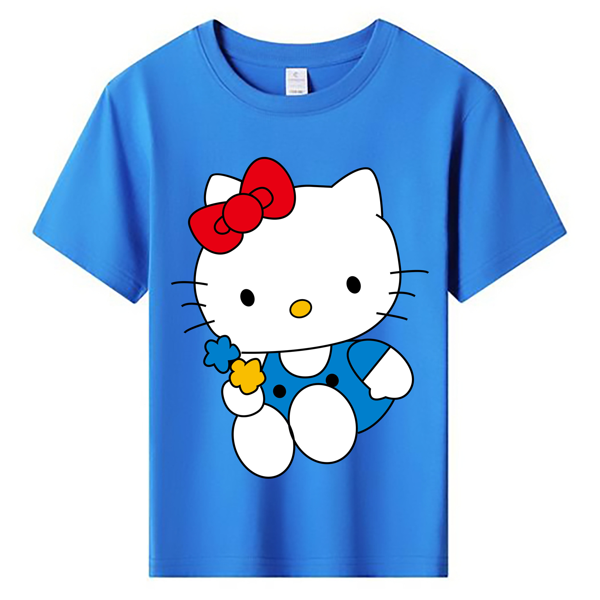 （画像用） Hello Kitty ハローキティ 綿100％キッズTシャツ（フロントプリント）